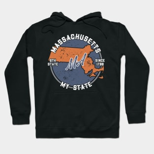 Massachusetts My State Patriot State Tourist Gift Hoodie